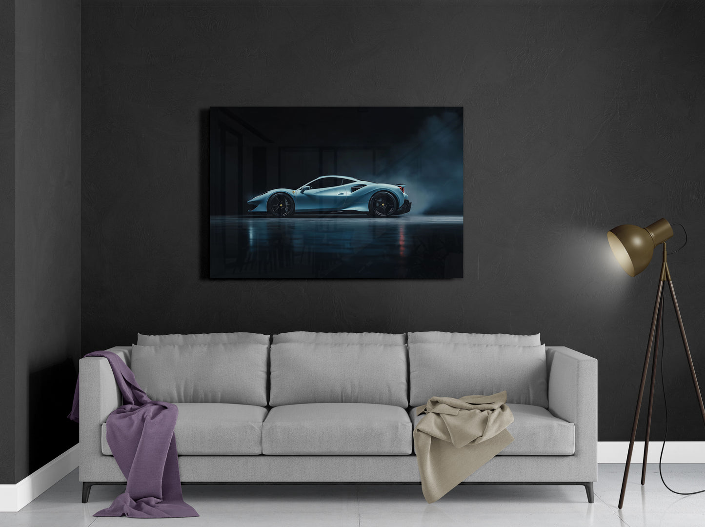 Ferrari F8 Sideview Light Blue