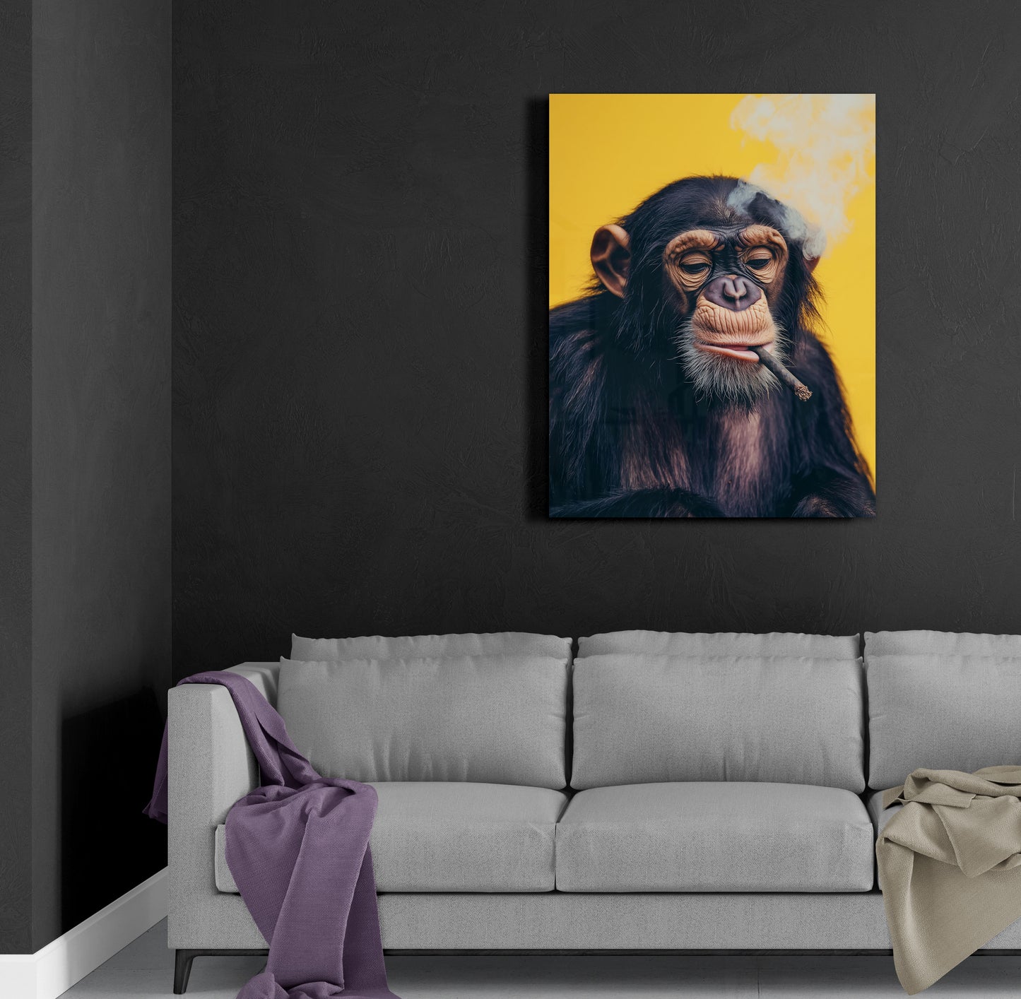 Monkey Smoking a Blunt