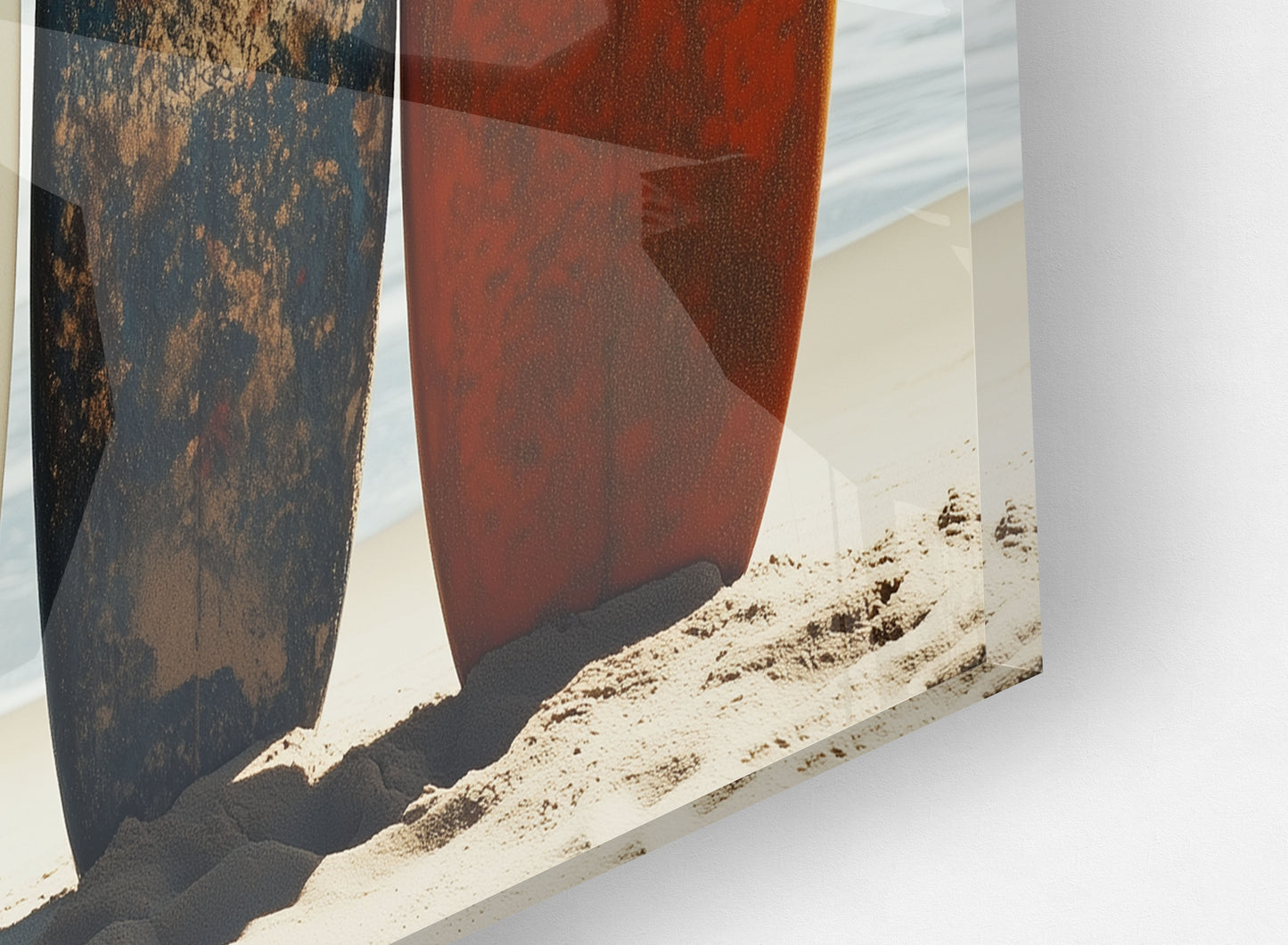 Vintage Surfboards on the Beach