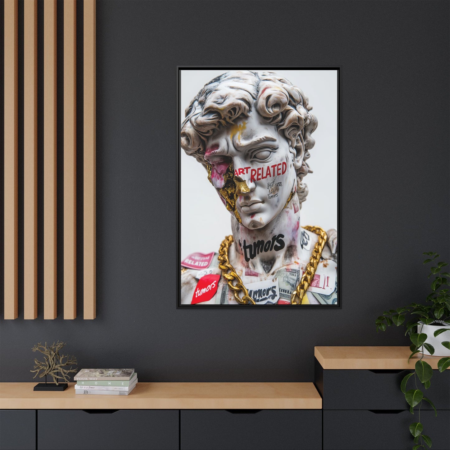 Graffiti Marble Statue