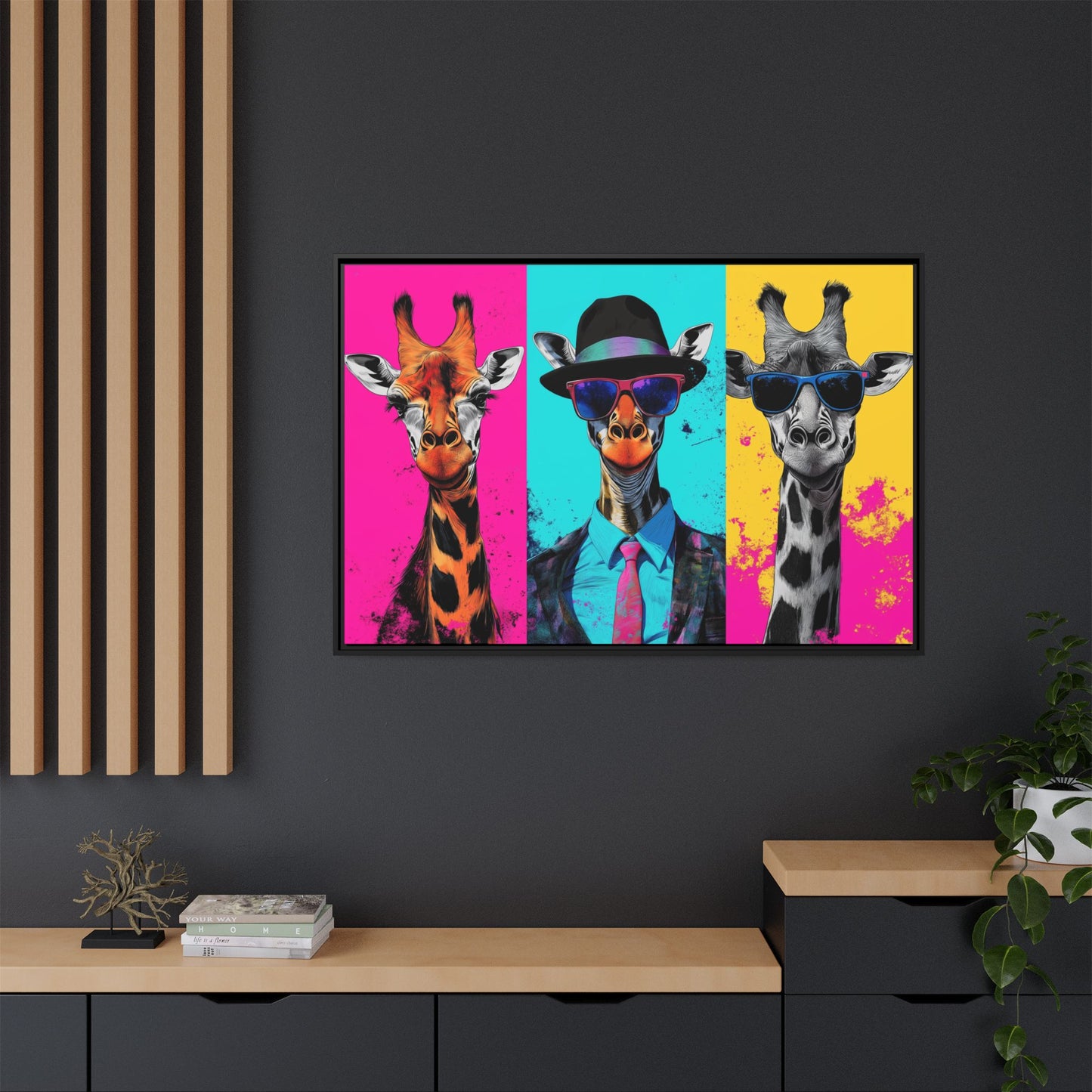 Colorful Giraffes Trio