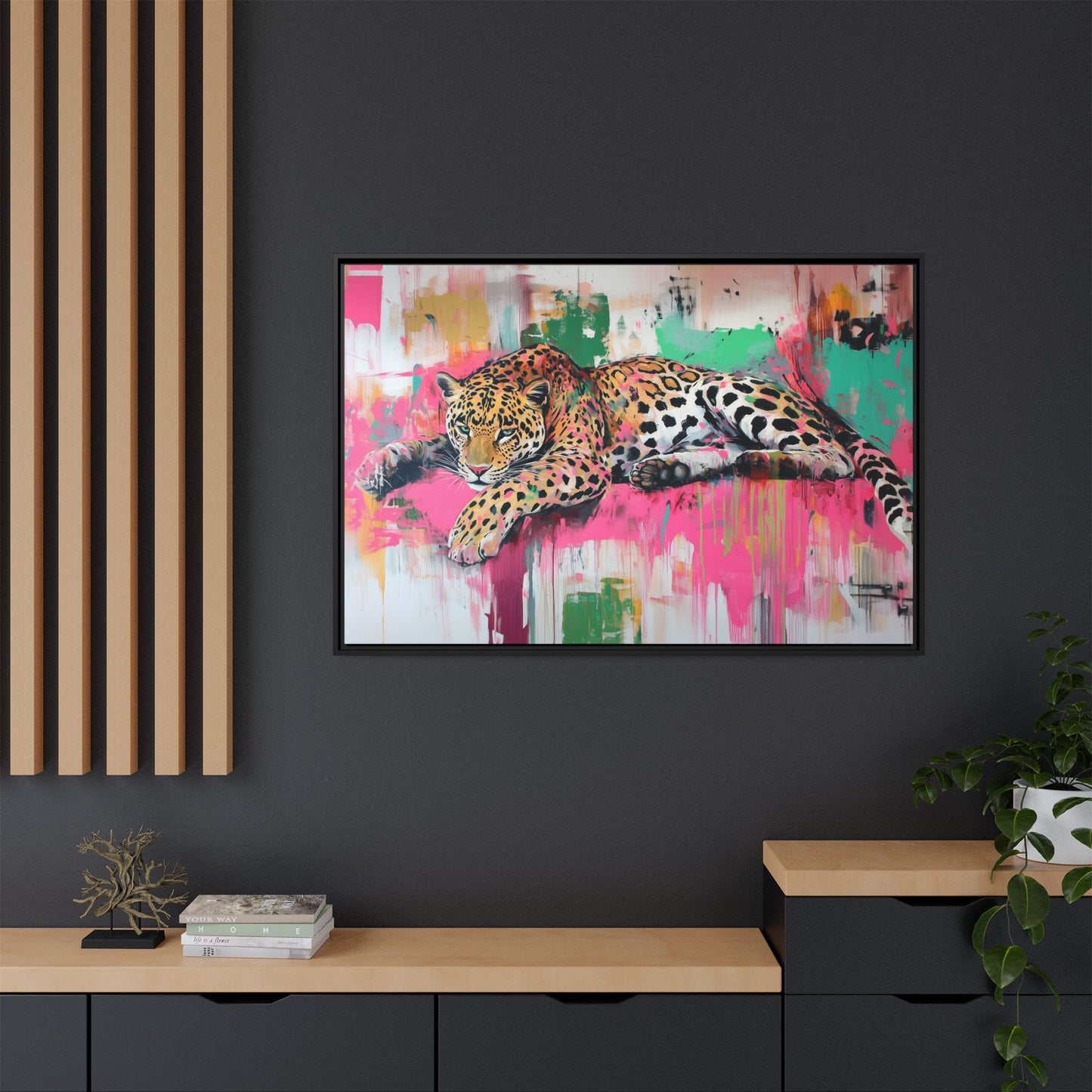 Pop Art Leopard Painting Style