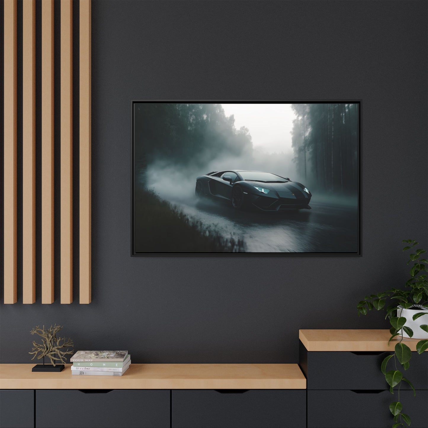 Lamborghini Aventador Forest Fog