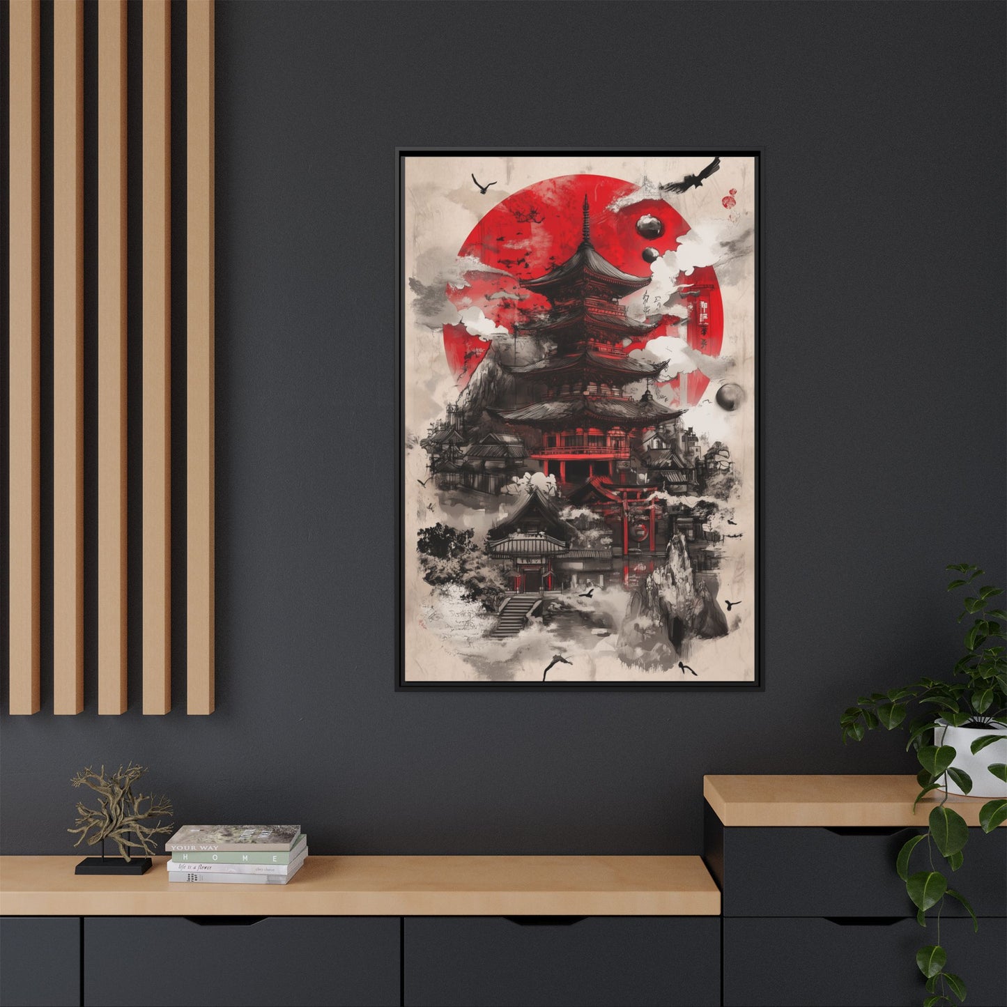 Japanese Sunset Temple