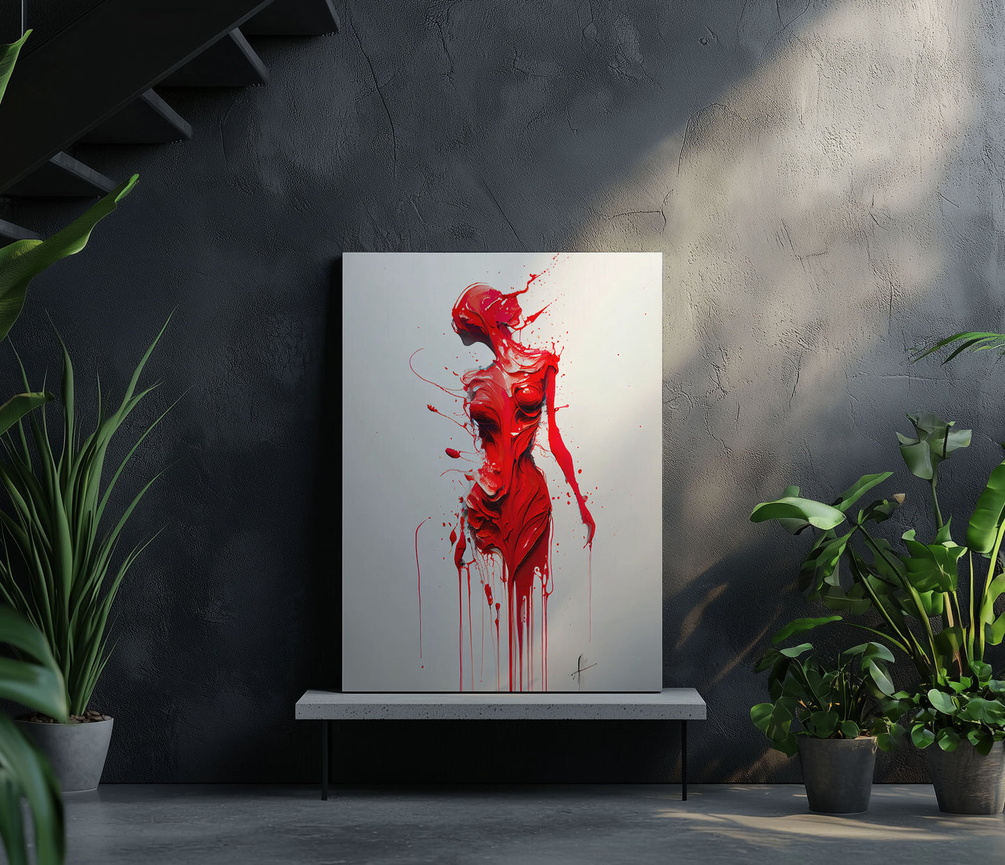 Woman Red Paint