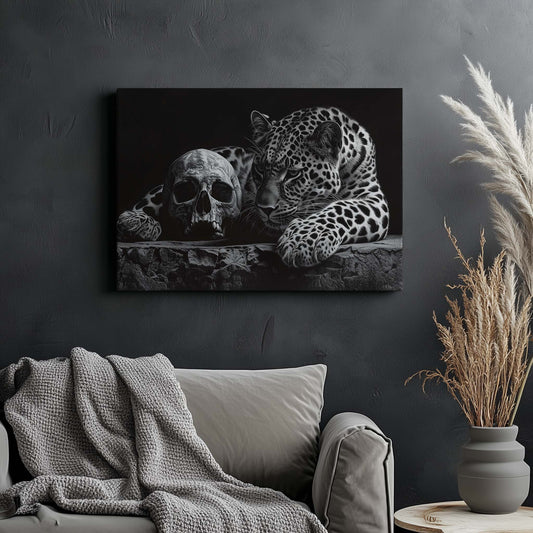 Leopard with Skull