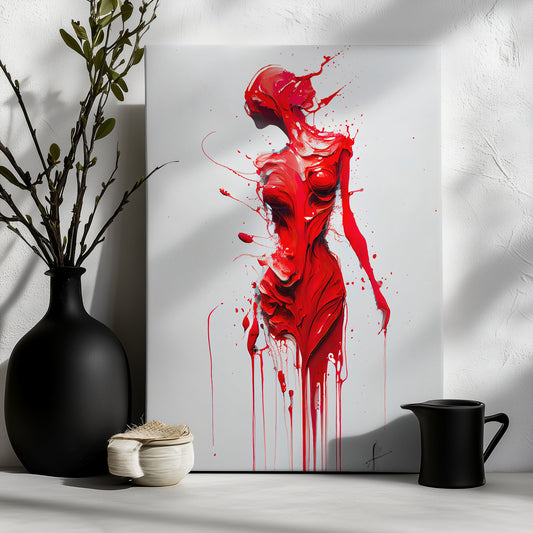 Woman Red Paint