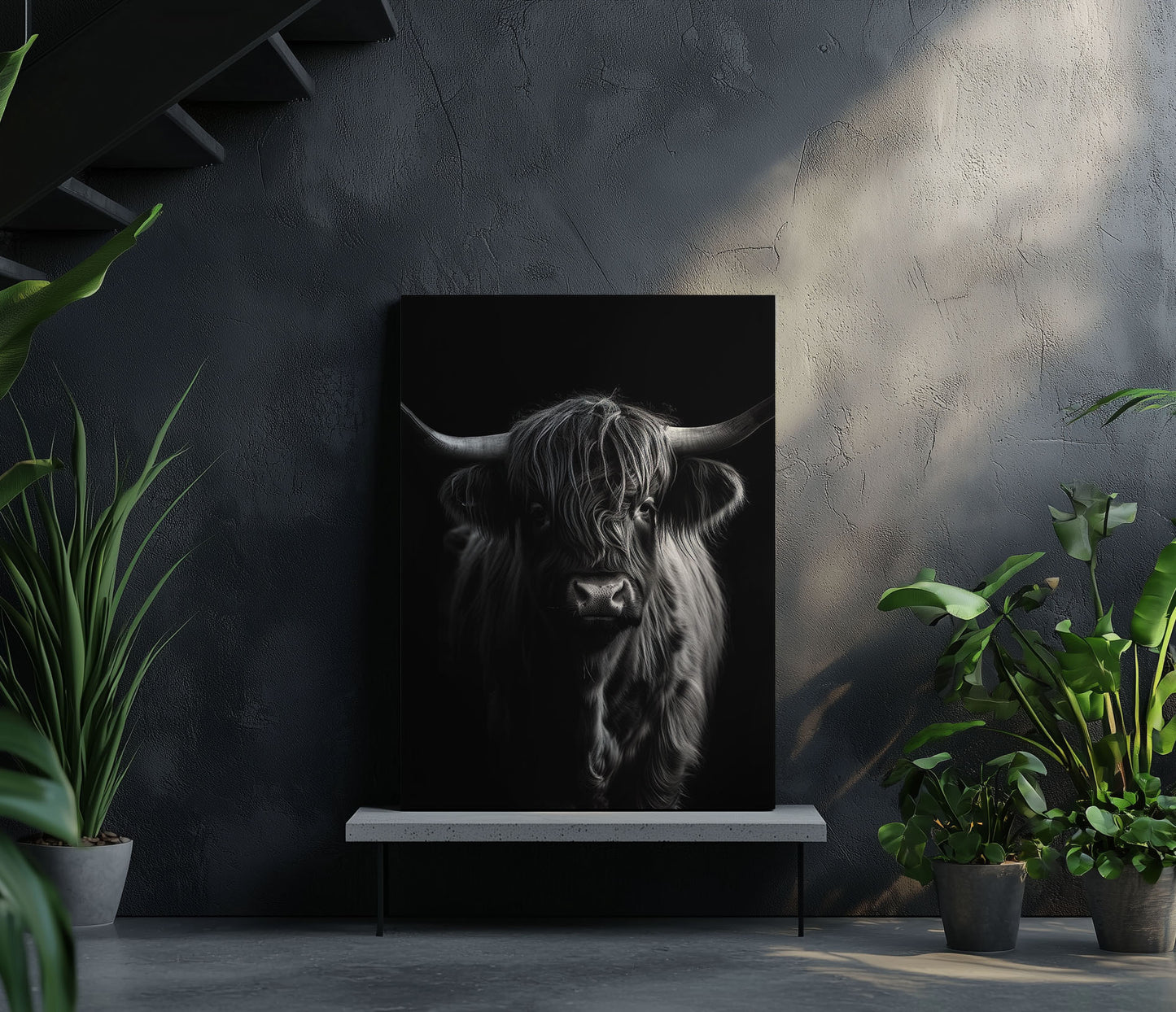 Bull Black & White