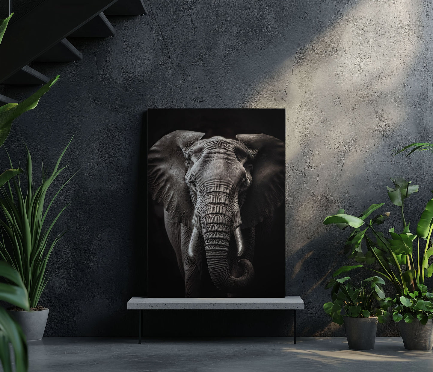 Elephant Black & White
