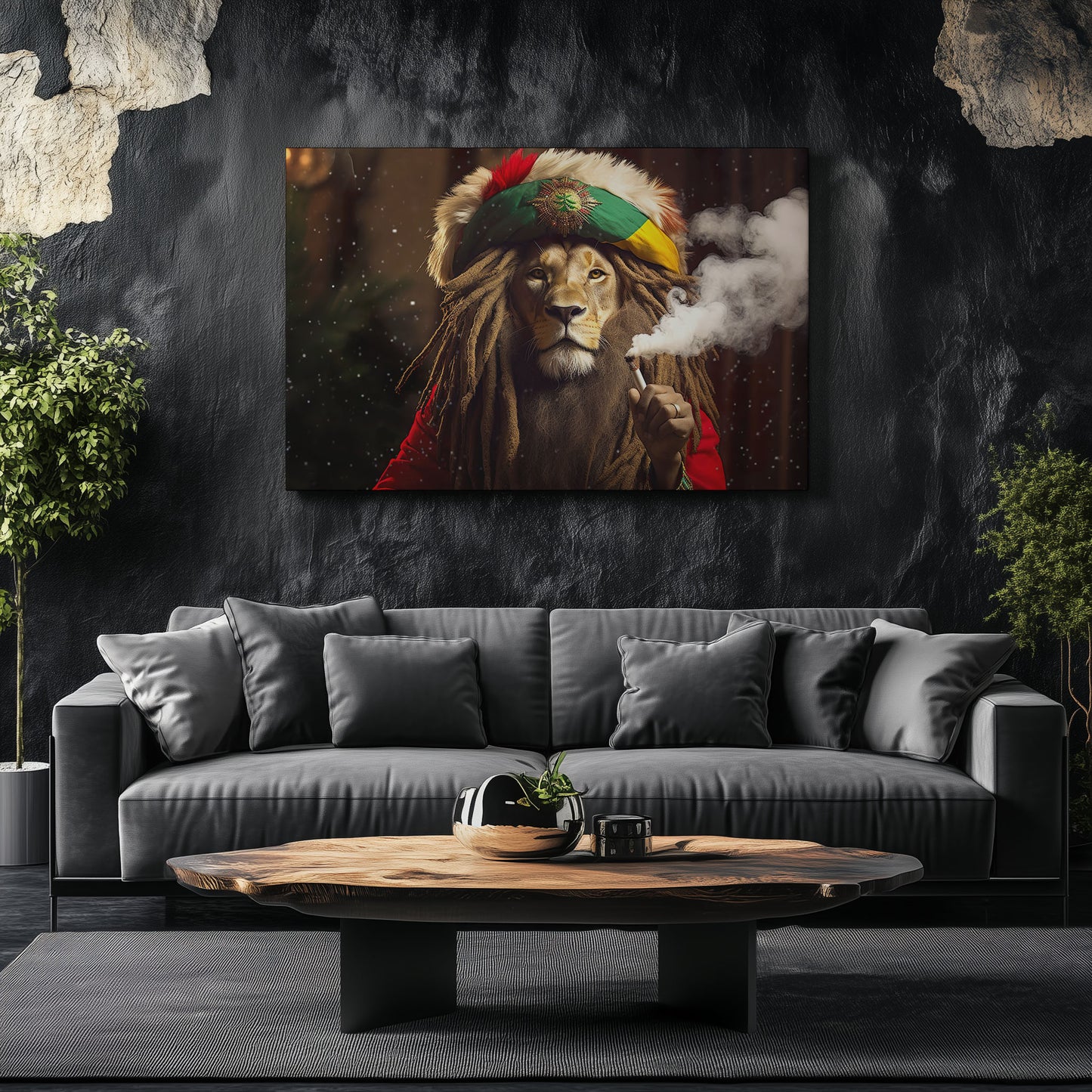 Smoking Lion