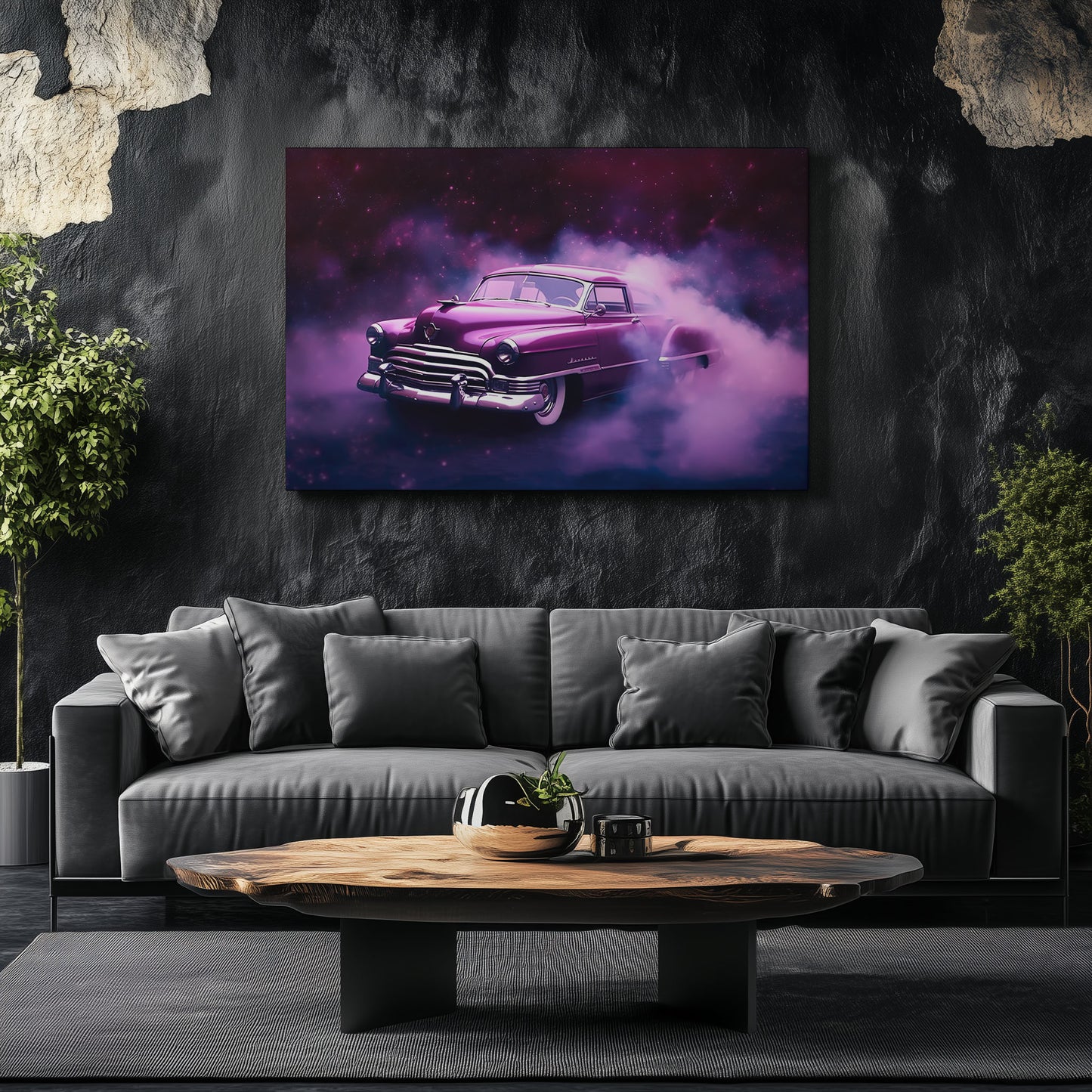 Lila Retro Car