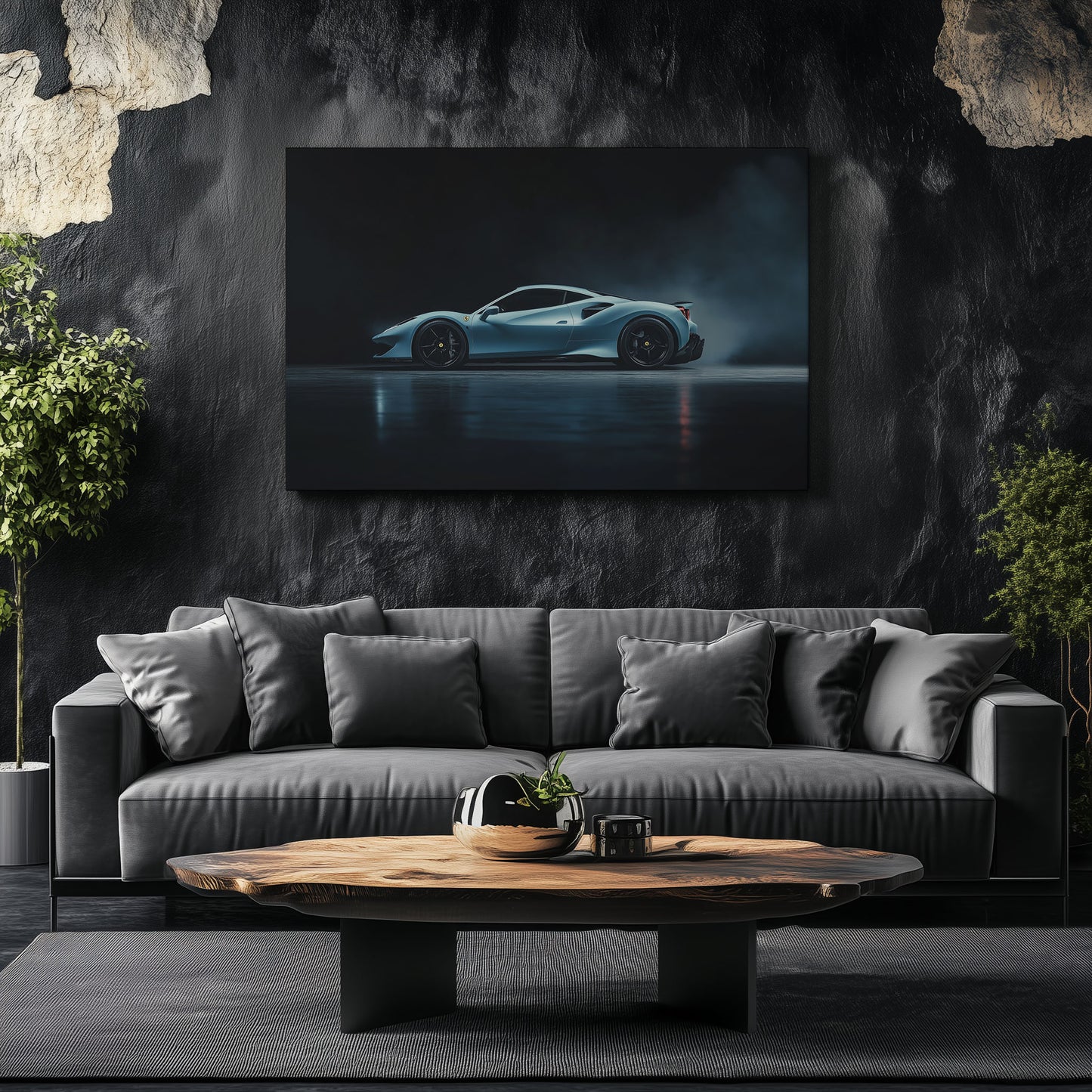 Ferrari F8 Sideview Light Blue