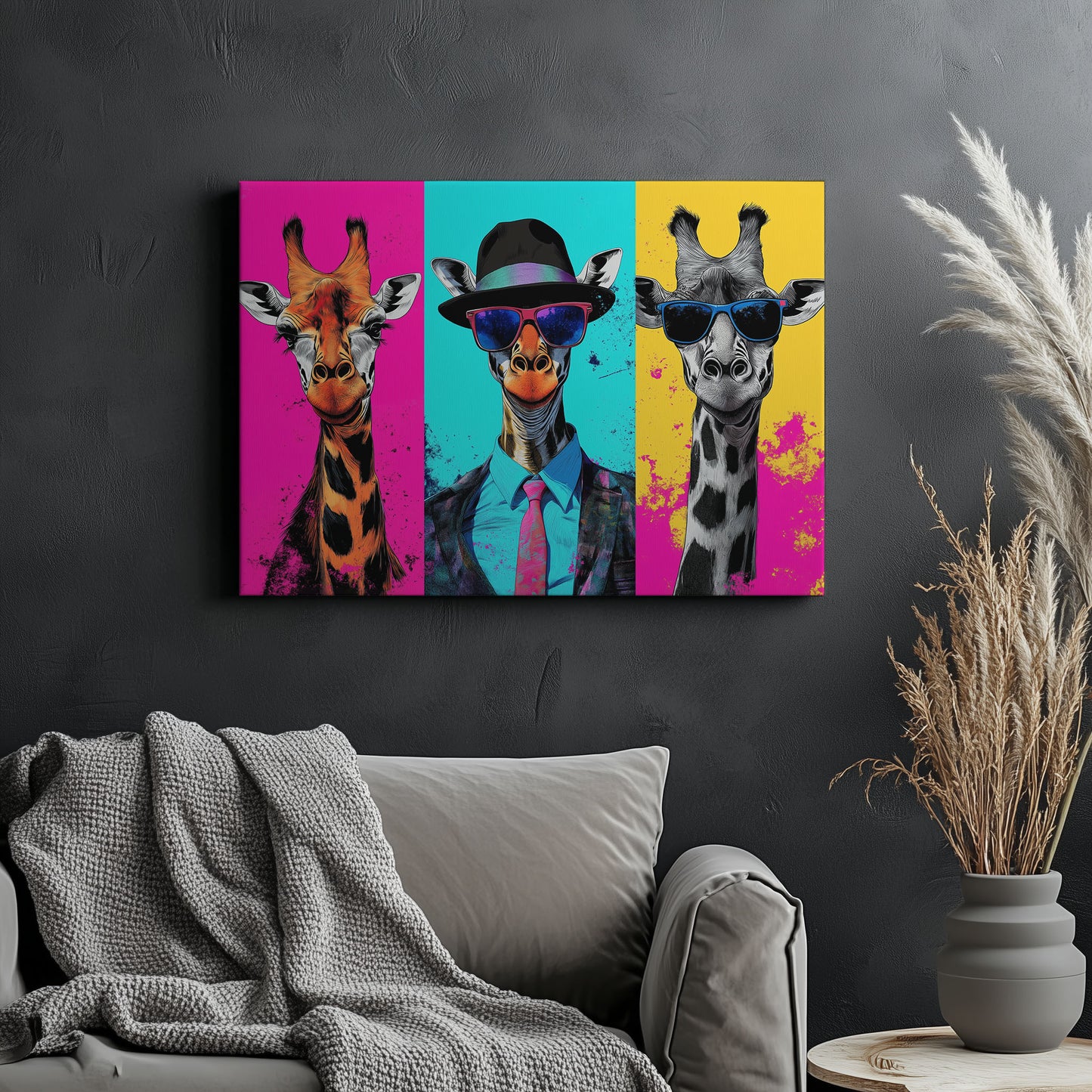 Colorful Giraffes Trio