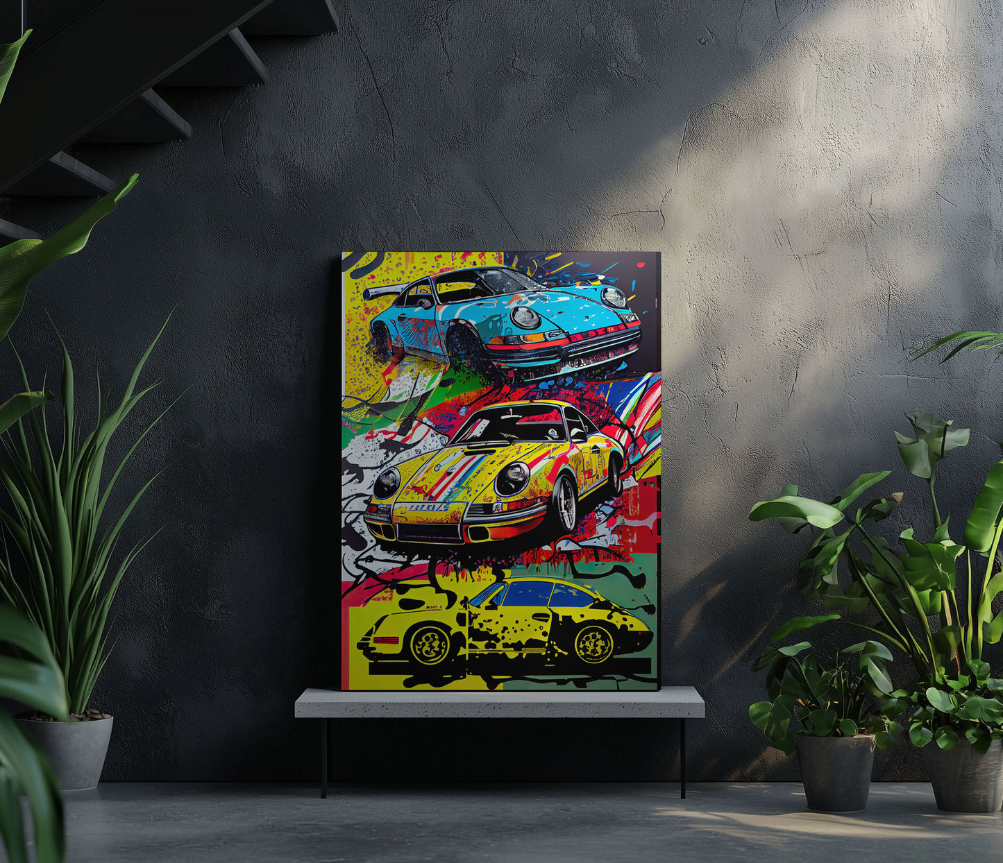 Porsche Triplet Pop Art