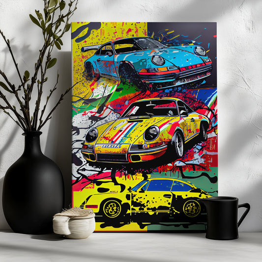 Porsche Triplet Pop Art
