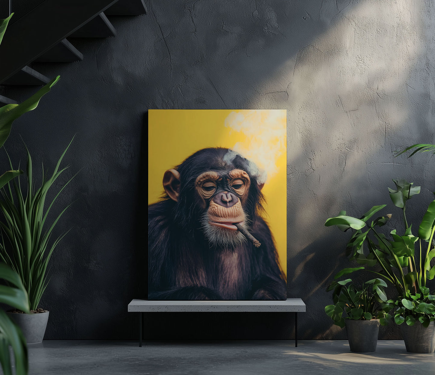 Monkey Smoking a Blunt
