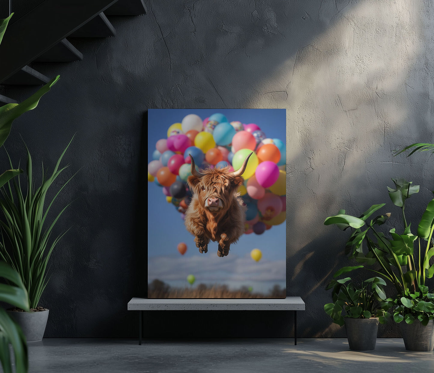 Highland Cattle and Balloons