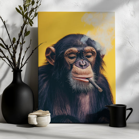 Monkey Smoking a Blunt