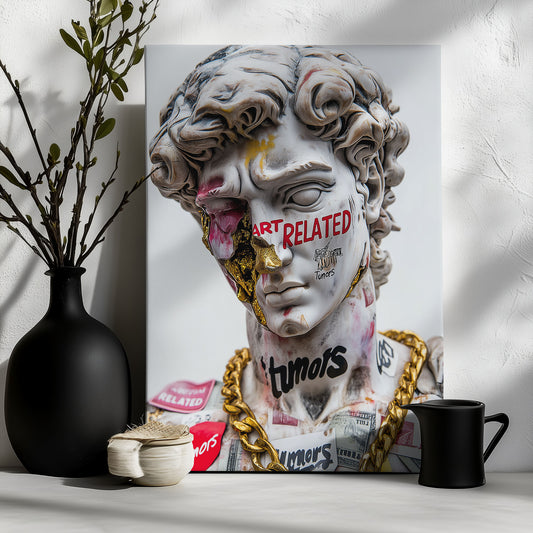 Graffiti Marble Statue