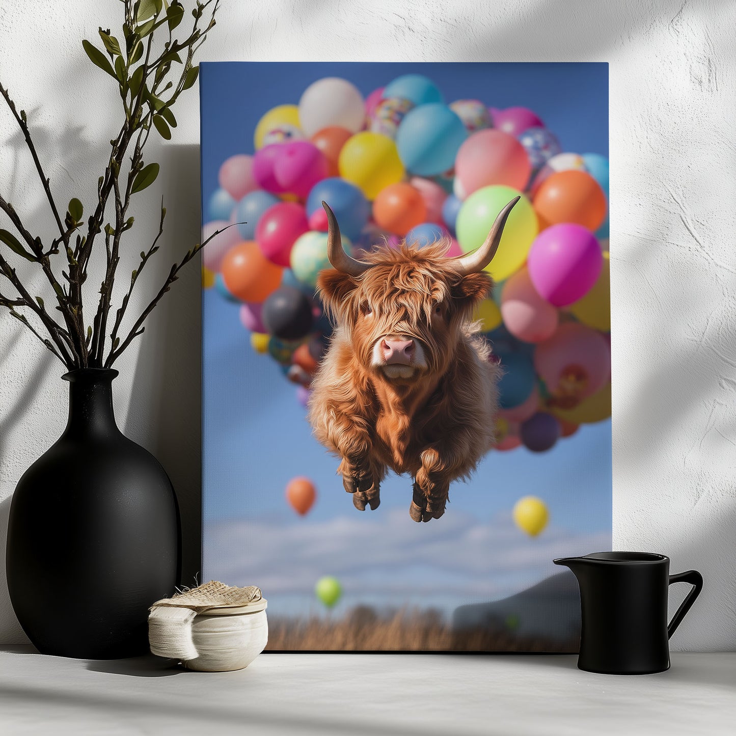 Highland Cattle and Balloons