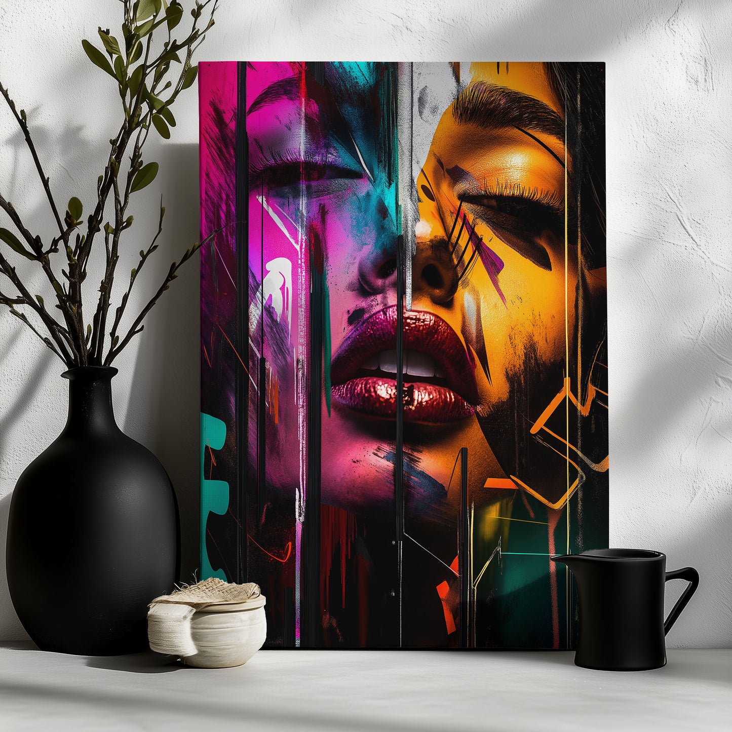 Modern Pop Art Woman's Face
