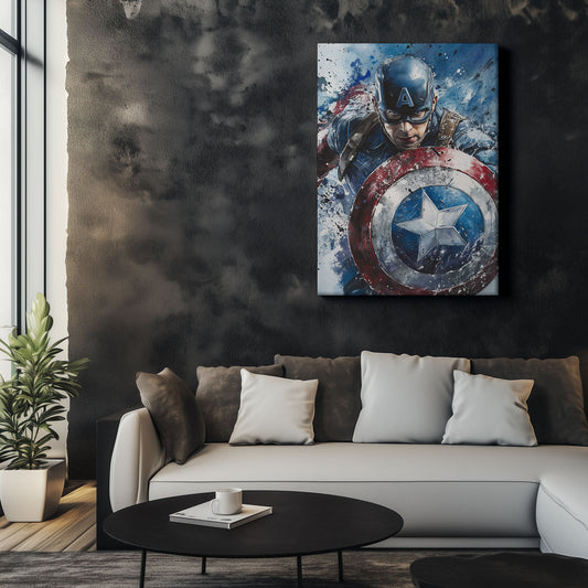 Marvel Captain America Splash Art