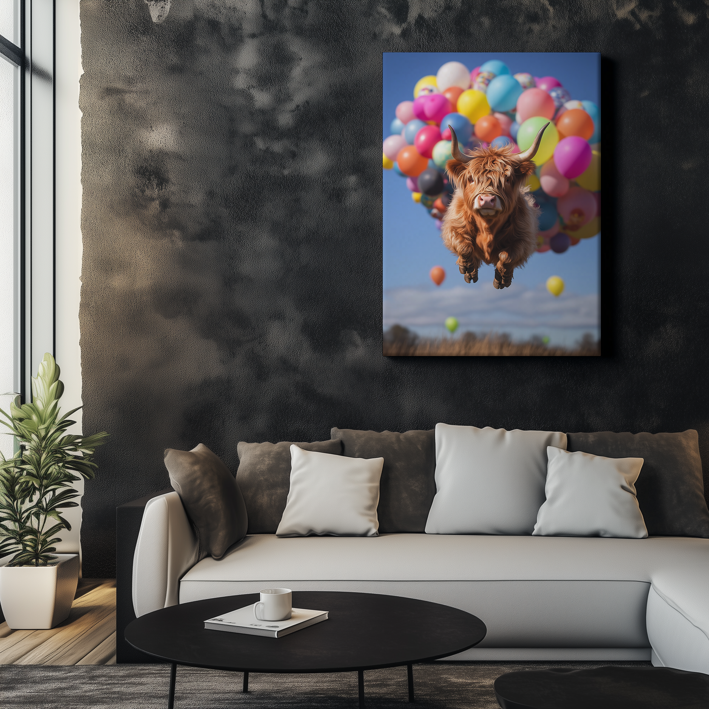 Highland Cattle and Balloons