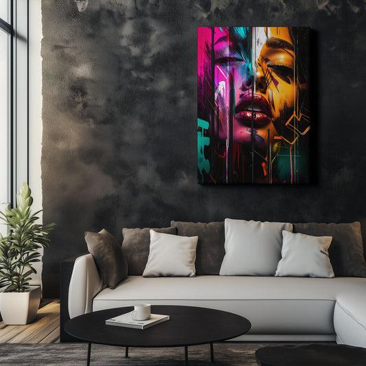 Modern Pop Art Woman's Face