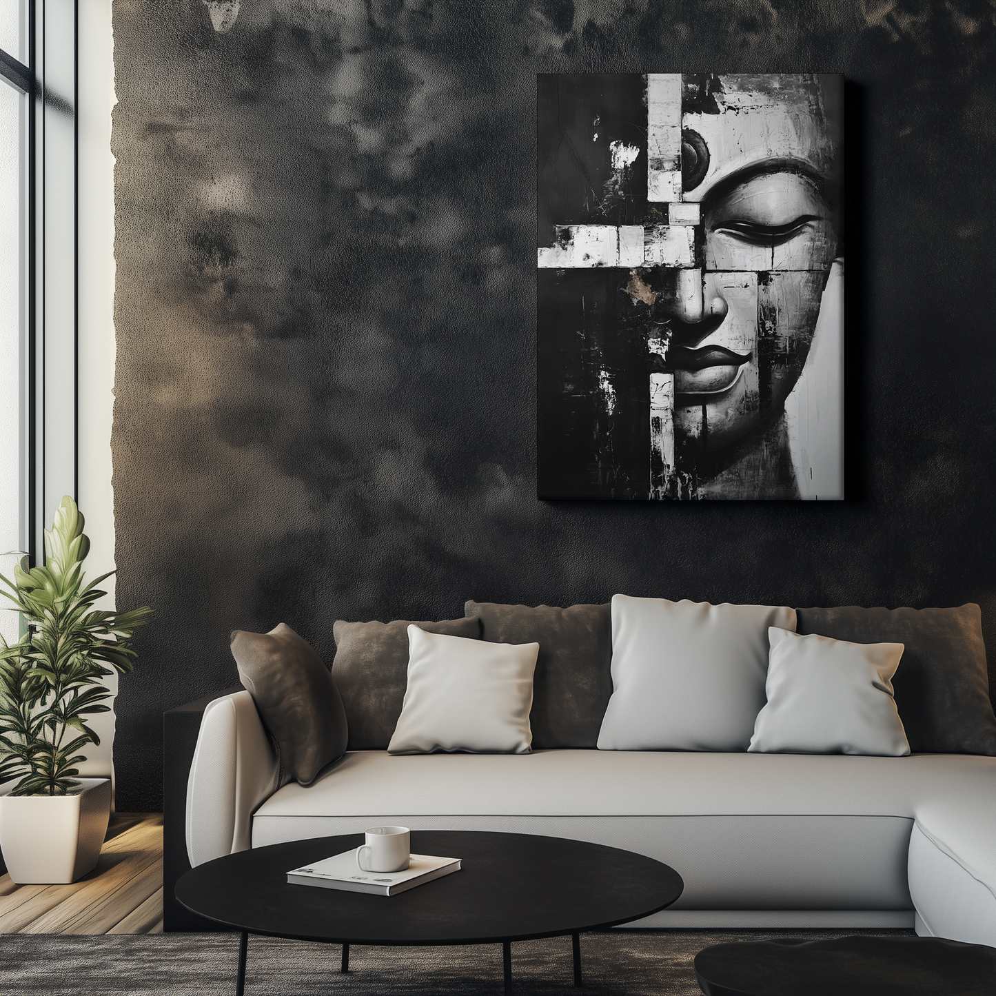 Black & White Buddha