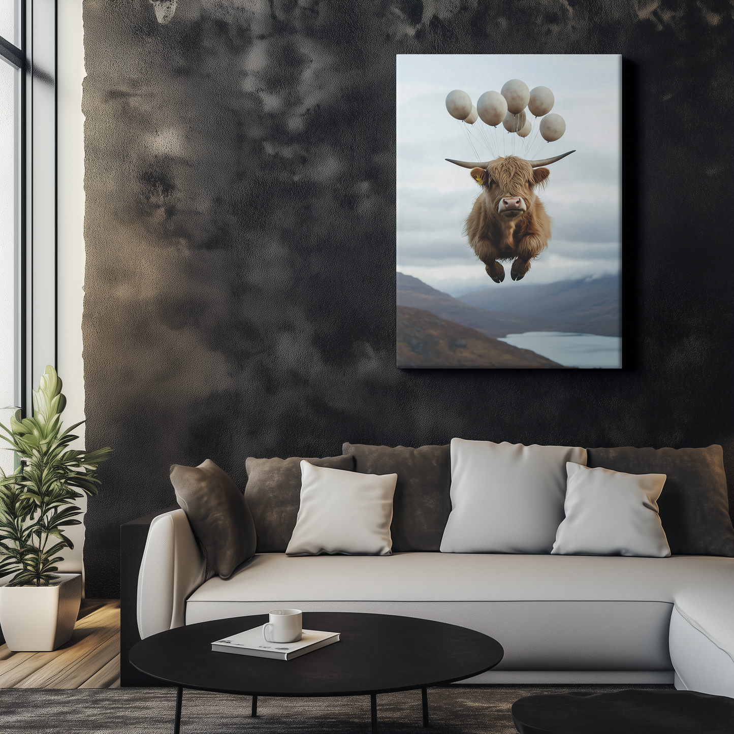 Floating Highland Cattle