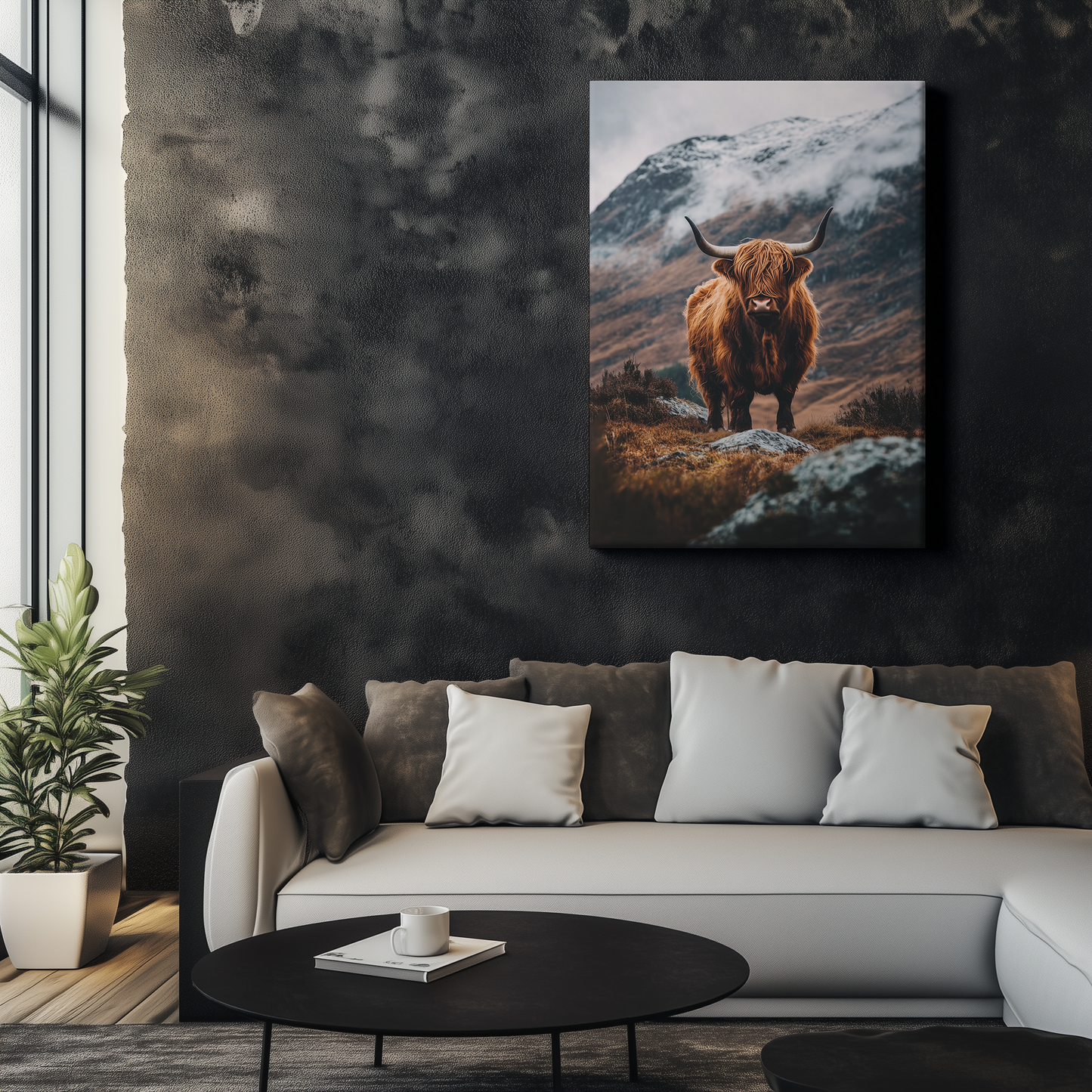 Highland Cattle In The Mountains