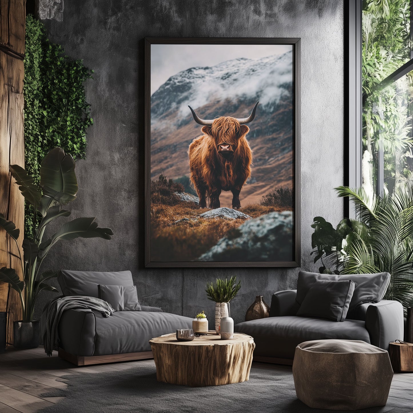 Highland Cattle In The Mountains