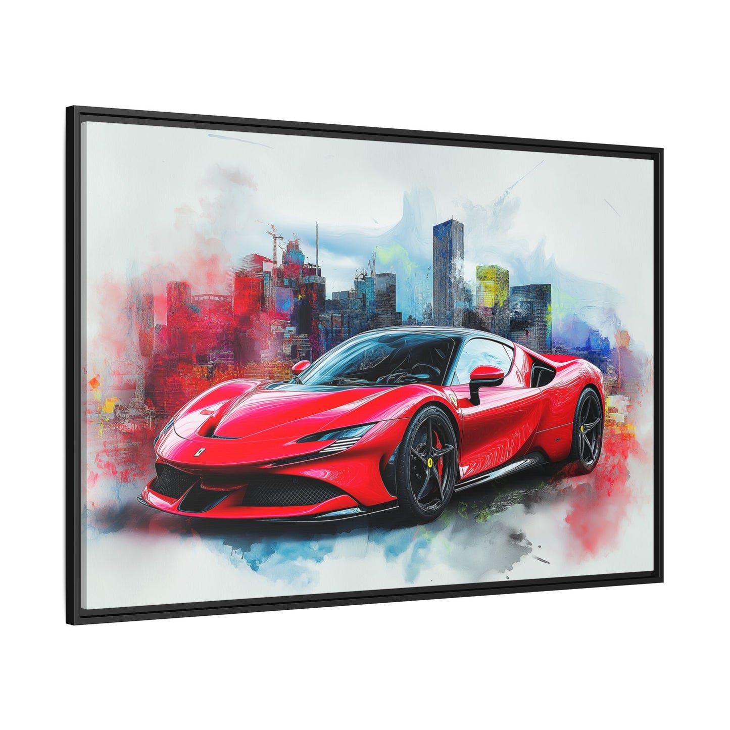 Ferrari SF90 Watercolor Style