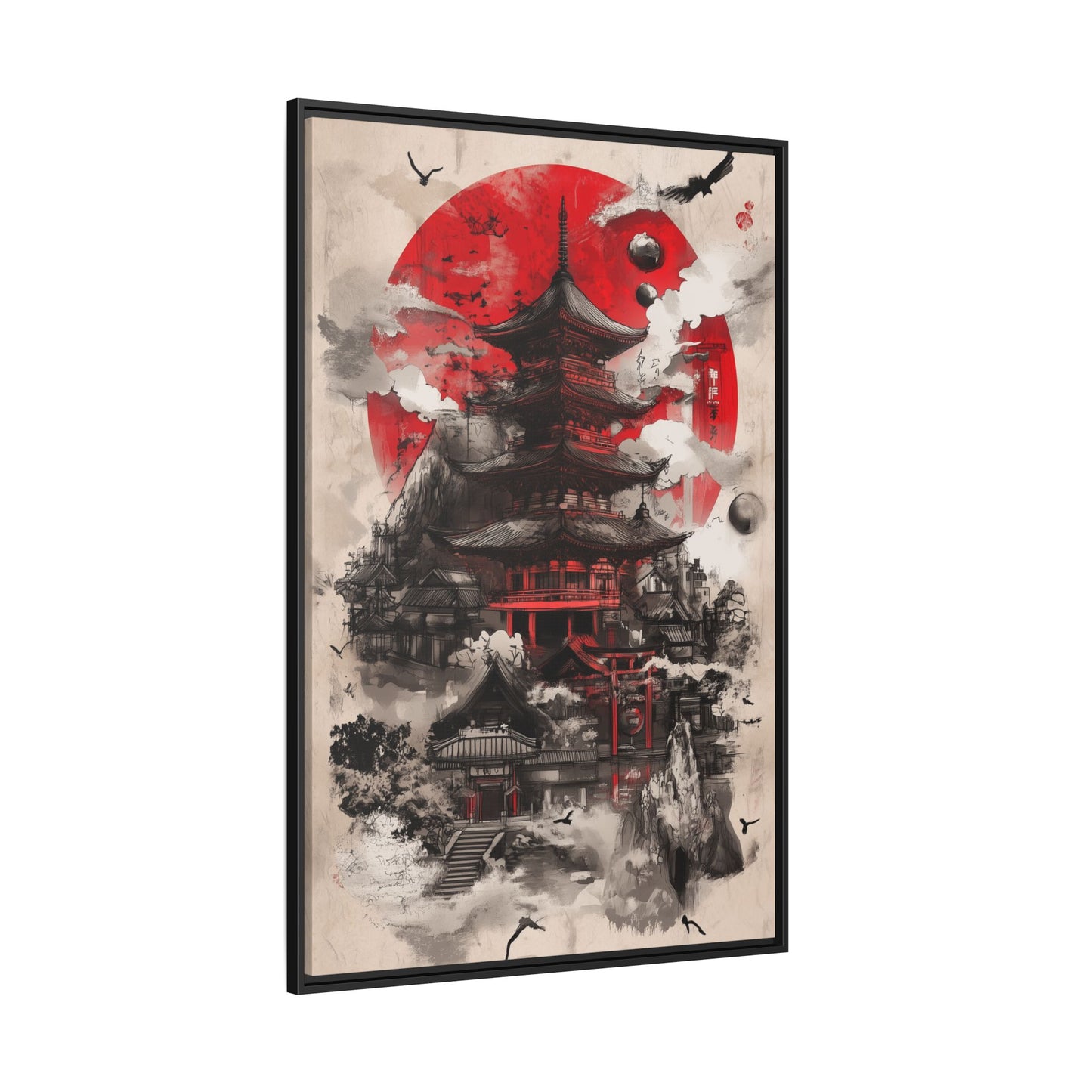 Japanese Sunset Temple