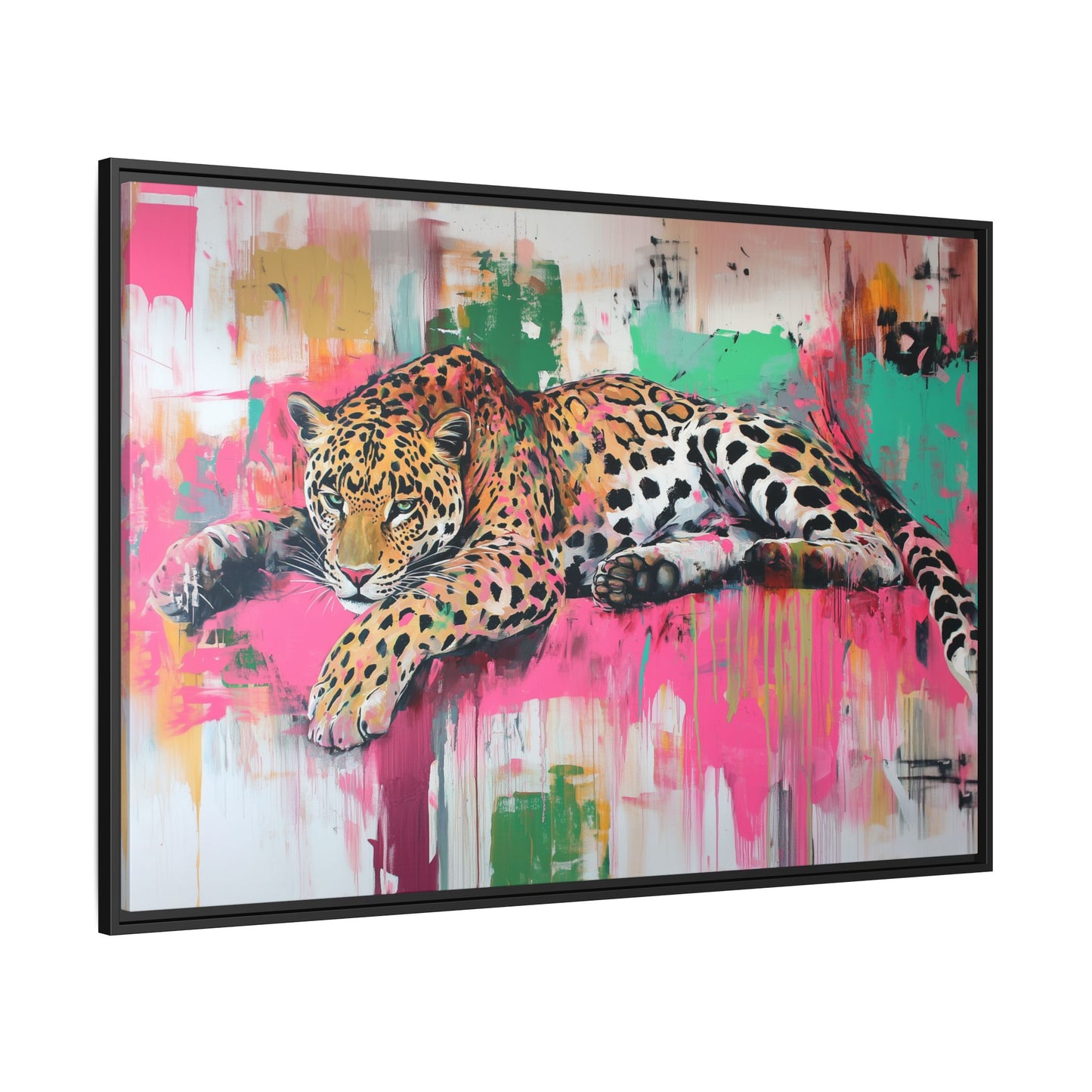 Pop Art Leopard Painting Style