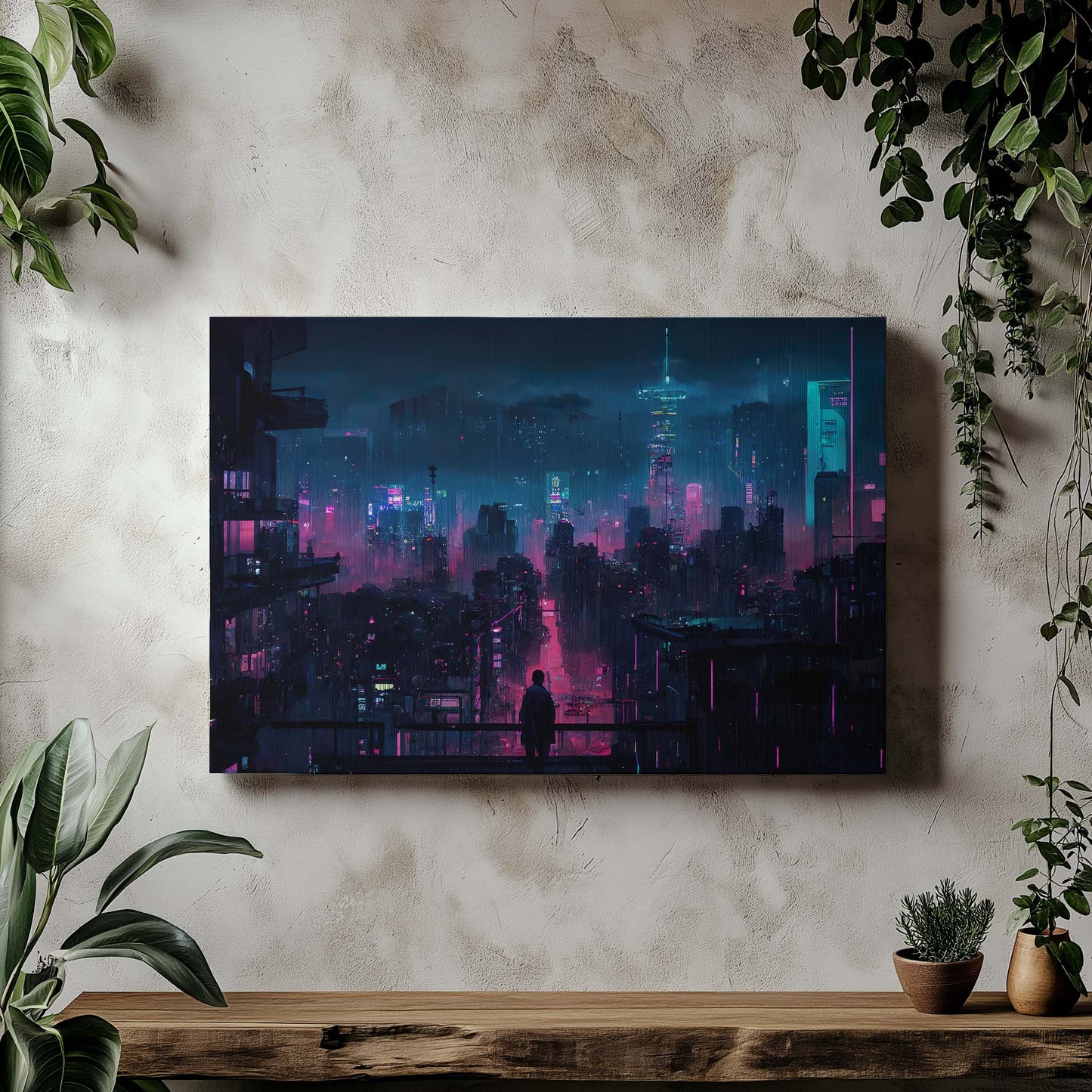 Cyberpunk City Skyline