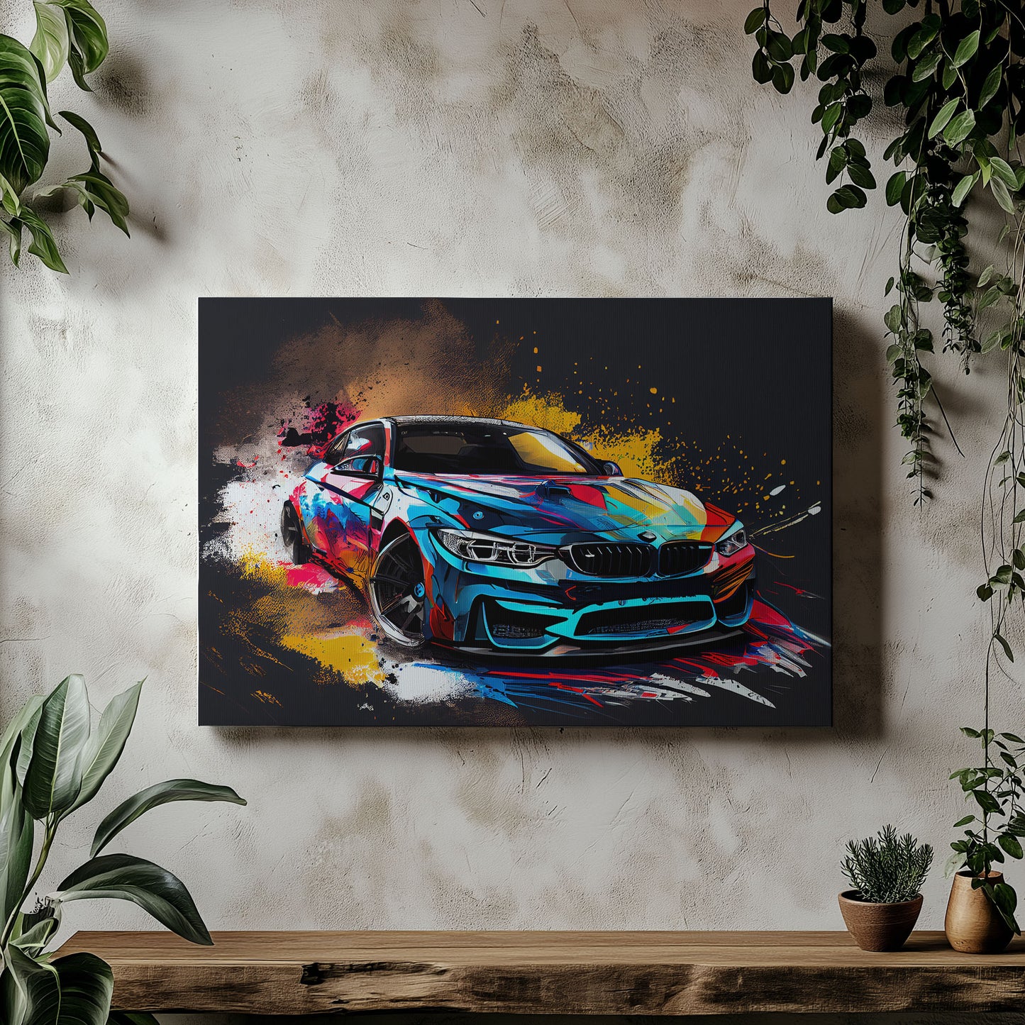 BMW M4 Colorful Sketch