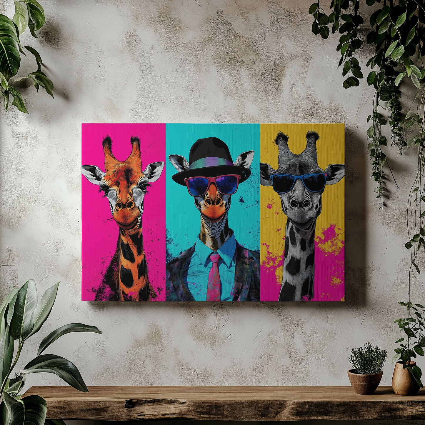 Colorful Giraffes Trio