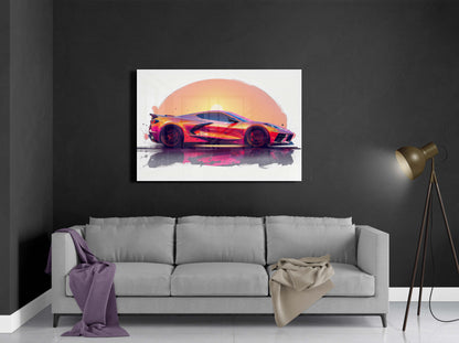 Corvette C8 Sunset