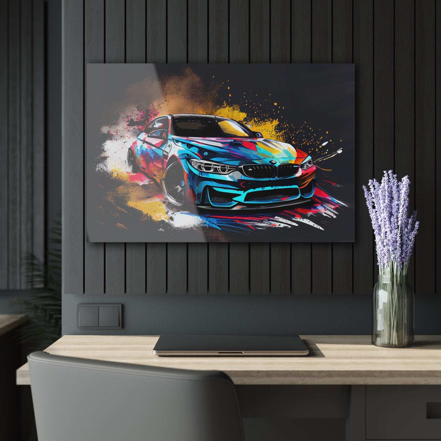 BMW M4 Colorful Sketch