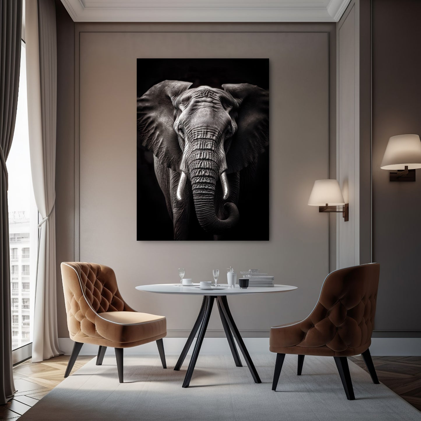 Elephant Black & White