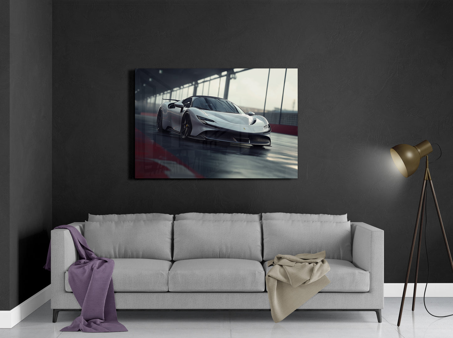 White Ferrari SF90