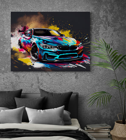 BMW M4 Colorful Sketch