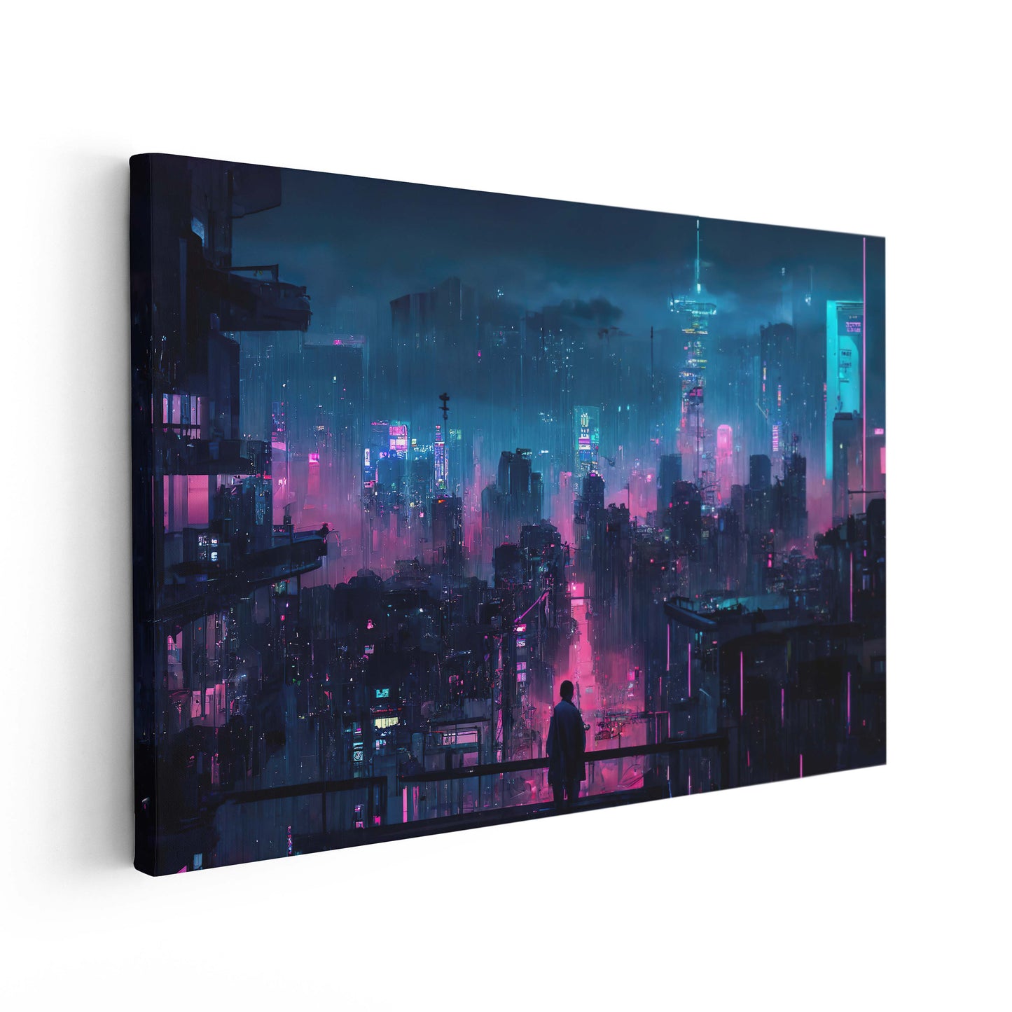 Cyberpunk City Skyline