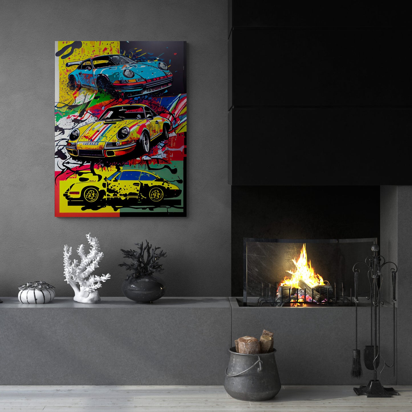 Porsche Triplet Pop Art