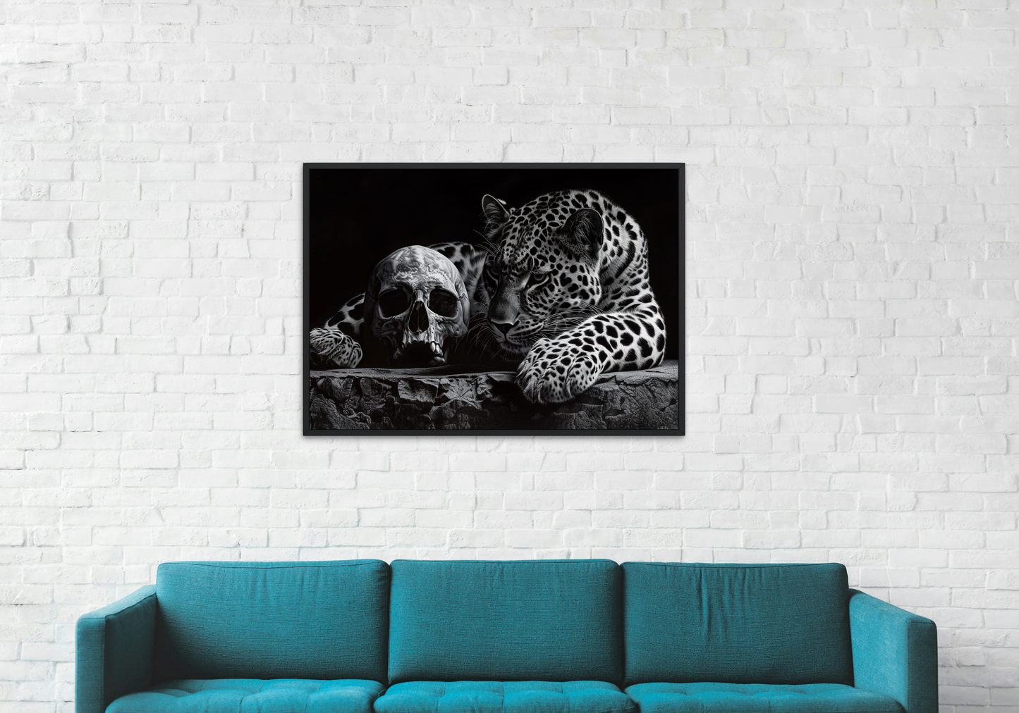 Leopard with Skull