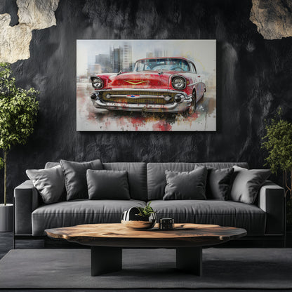 Watercolor Chevrolet Bel Air