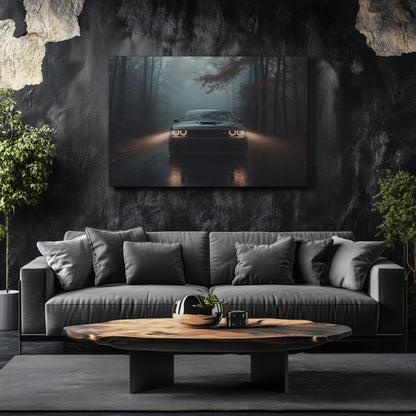 Dodge Challenger Foggy Night