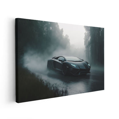 Lamborghini Aventador Forest Fog