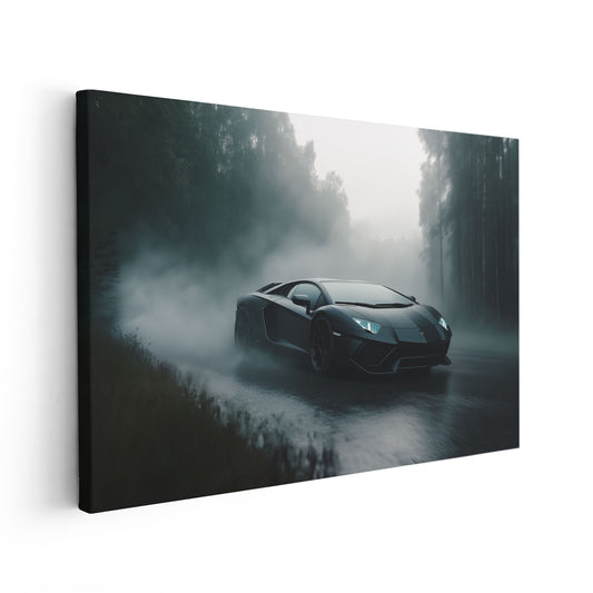 Lamborghini Aventador Forest Fog